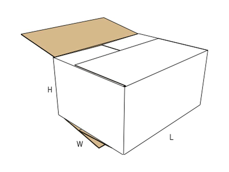 Slotted container — single flap