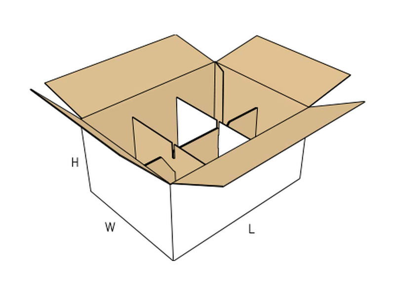 Slotted container — double wall