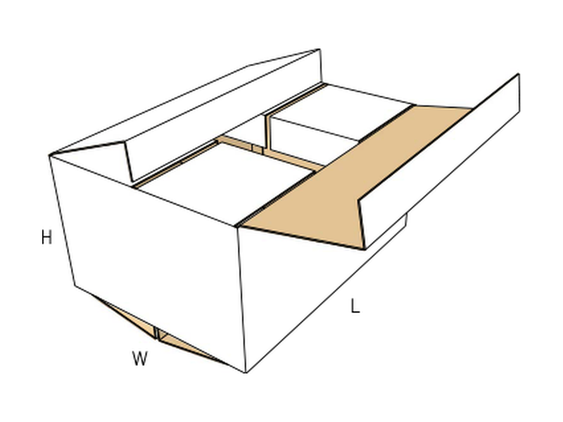 Slotted container — overlap bottom