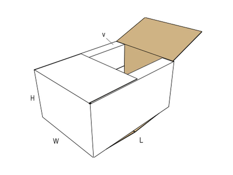 Slotted container — hinged lid